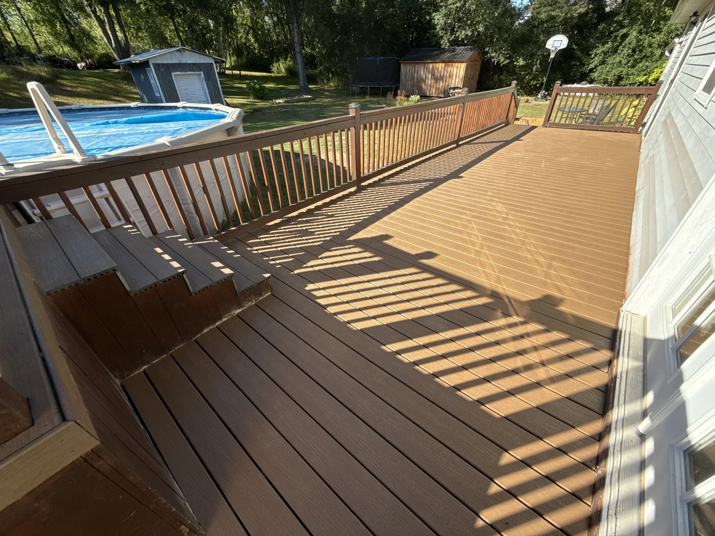 A deck built by North Country Handymen